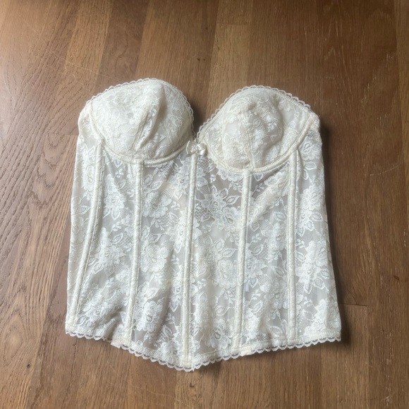 Lady Marlene Bustier Corset Style 01313 White 34C Vintage Beautiful Feminine - Picture 5 of 16